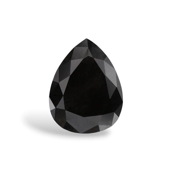 1.36 Carat Natural Black Pear Diamond GIA