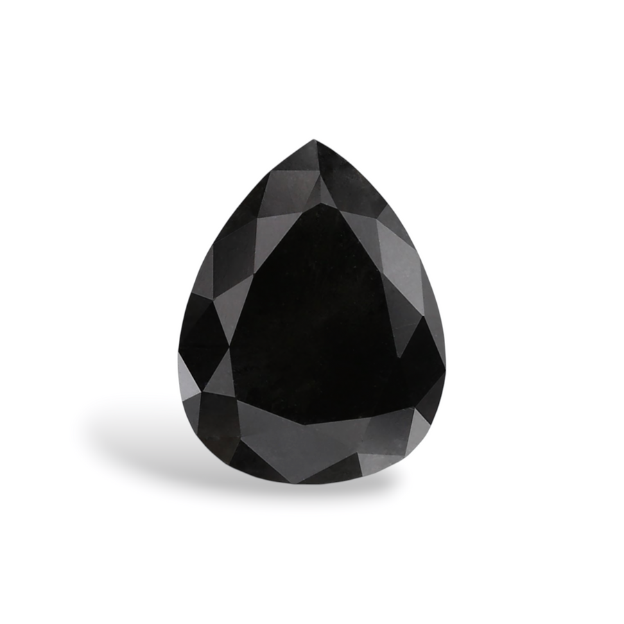 1.36 Carat Natural Black Pear Diamond GIA