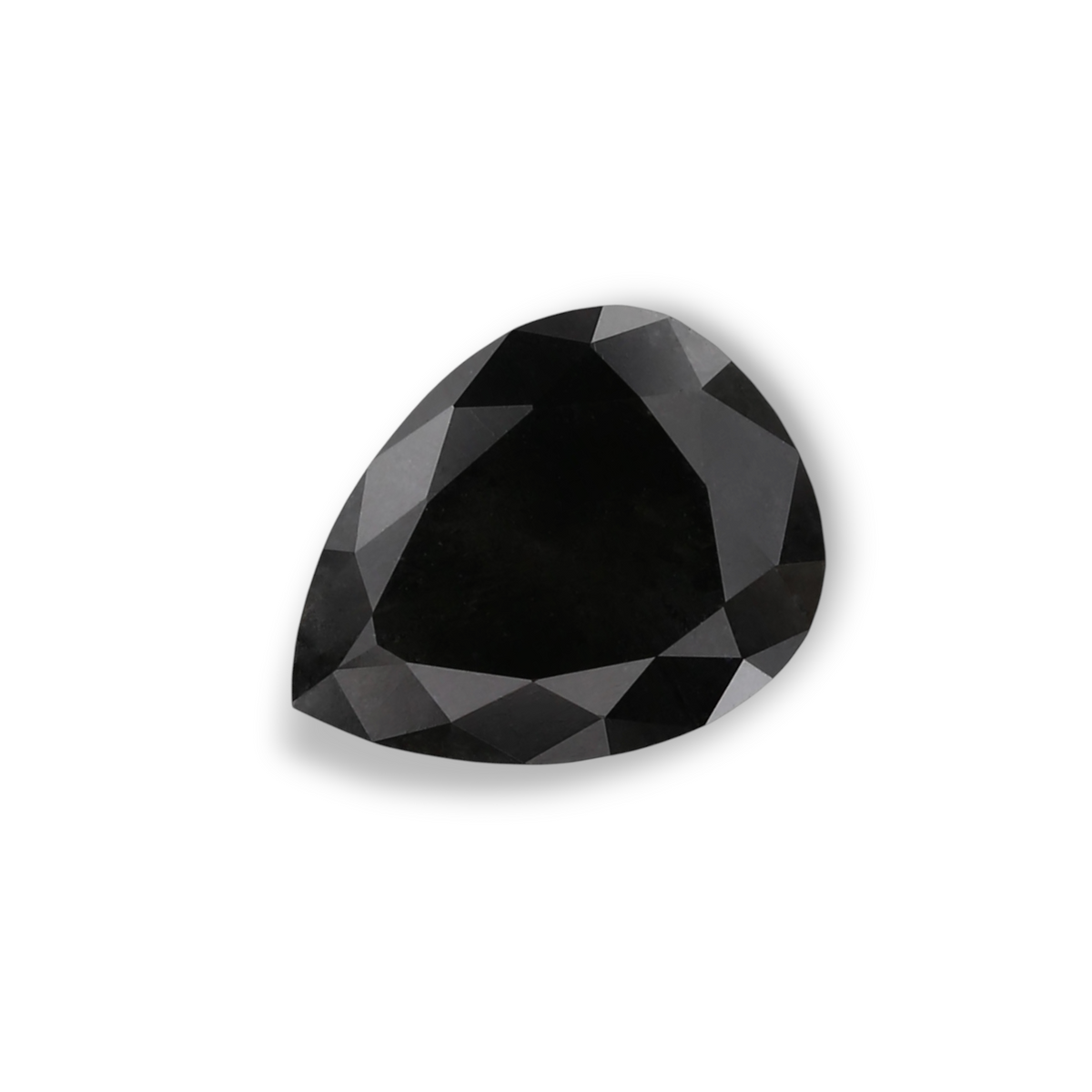 1.36 Carat Natural Black Pear Diamond GIA