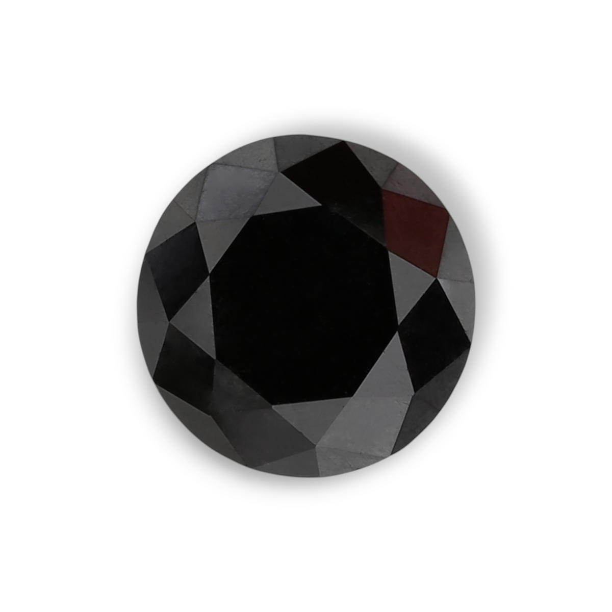 1.32 Carat Natural Black Round Diamond GIA