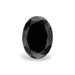 1.12 Carat Natural Black Oval Diamond GIA
