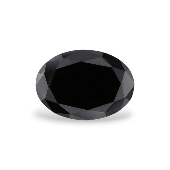 1.12 Carat Natural Black Oval Diamond GIA