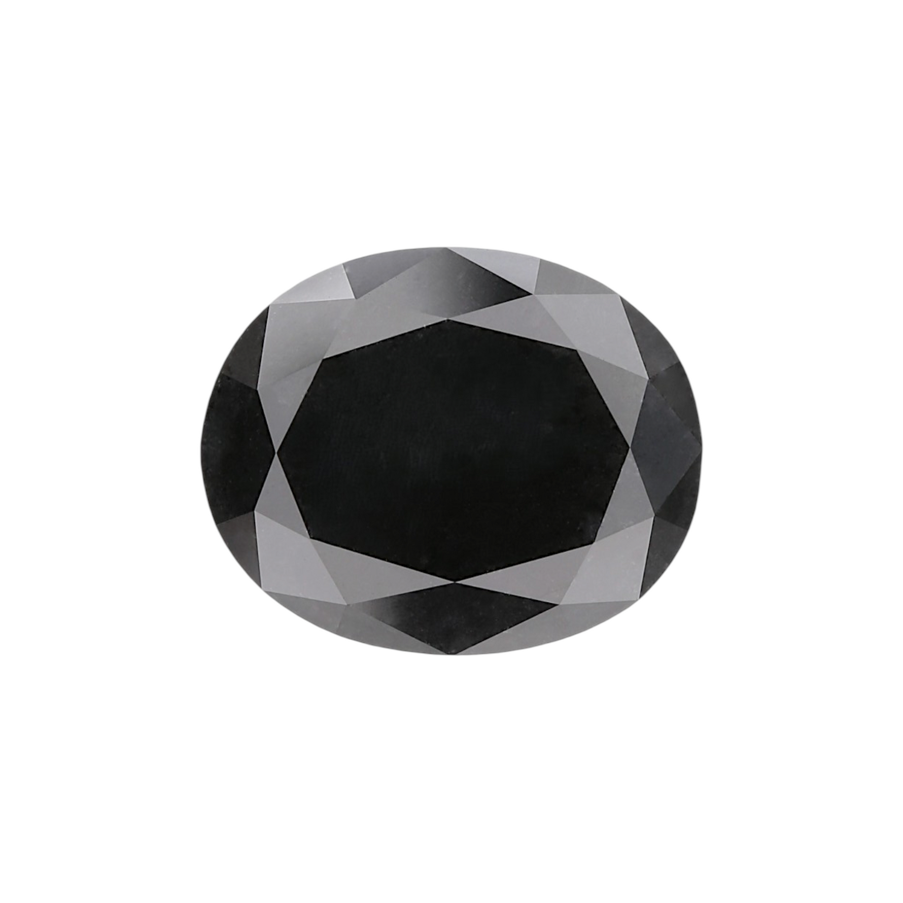 4.96 Carat Natural Black Oval Diamond GIA