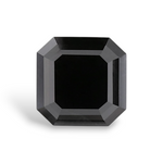 3.46 Carat Natural Black Sq emerald Diamond GIA