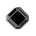 3.46 Carat Natural Black Sq emerald Diamond GIA