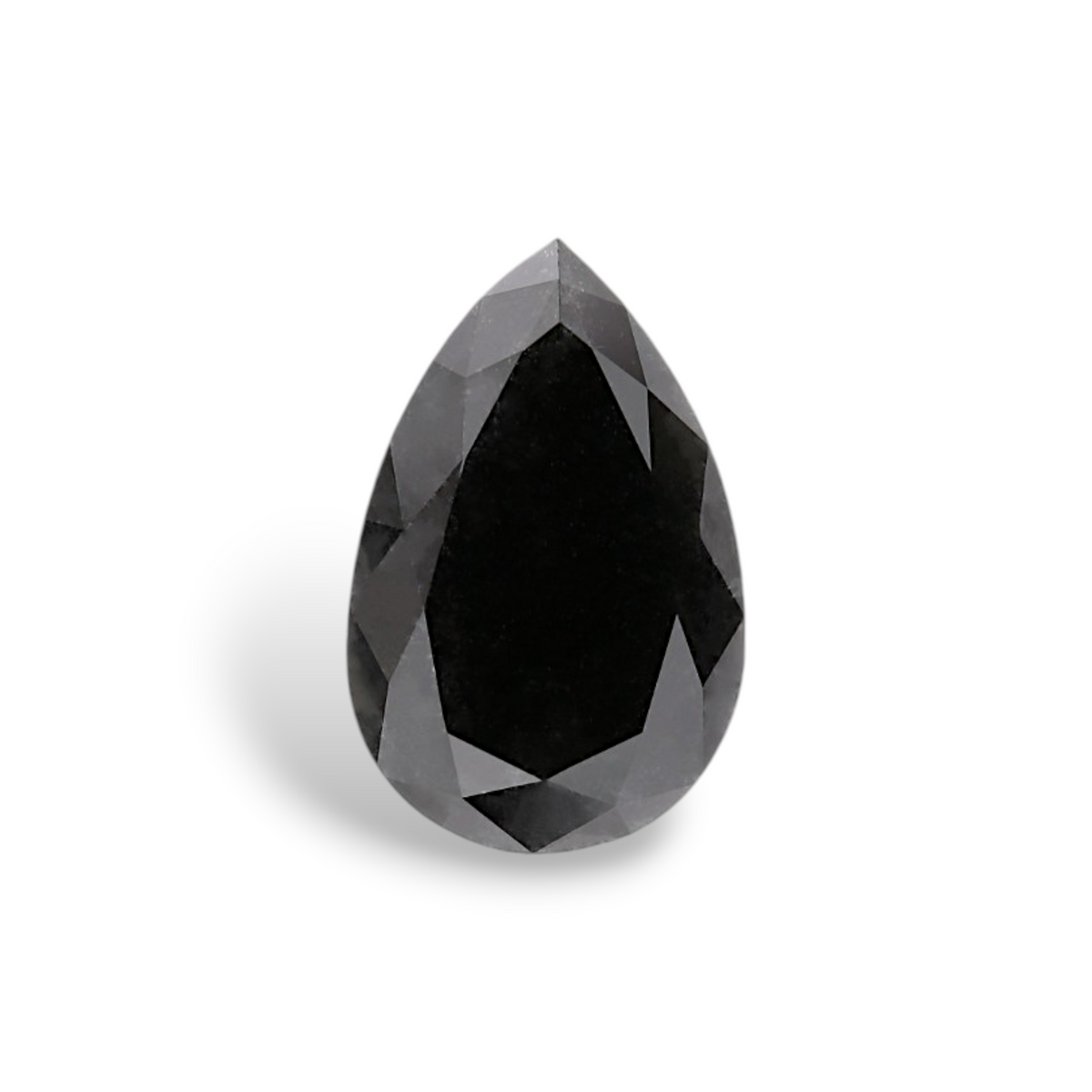 3.26 Carat Natural Black Pear Diamond GIA