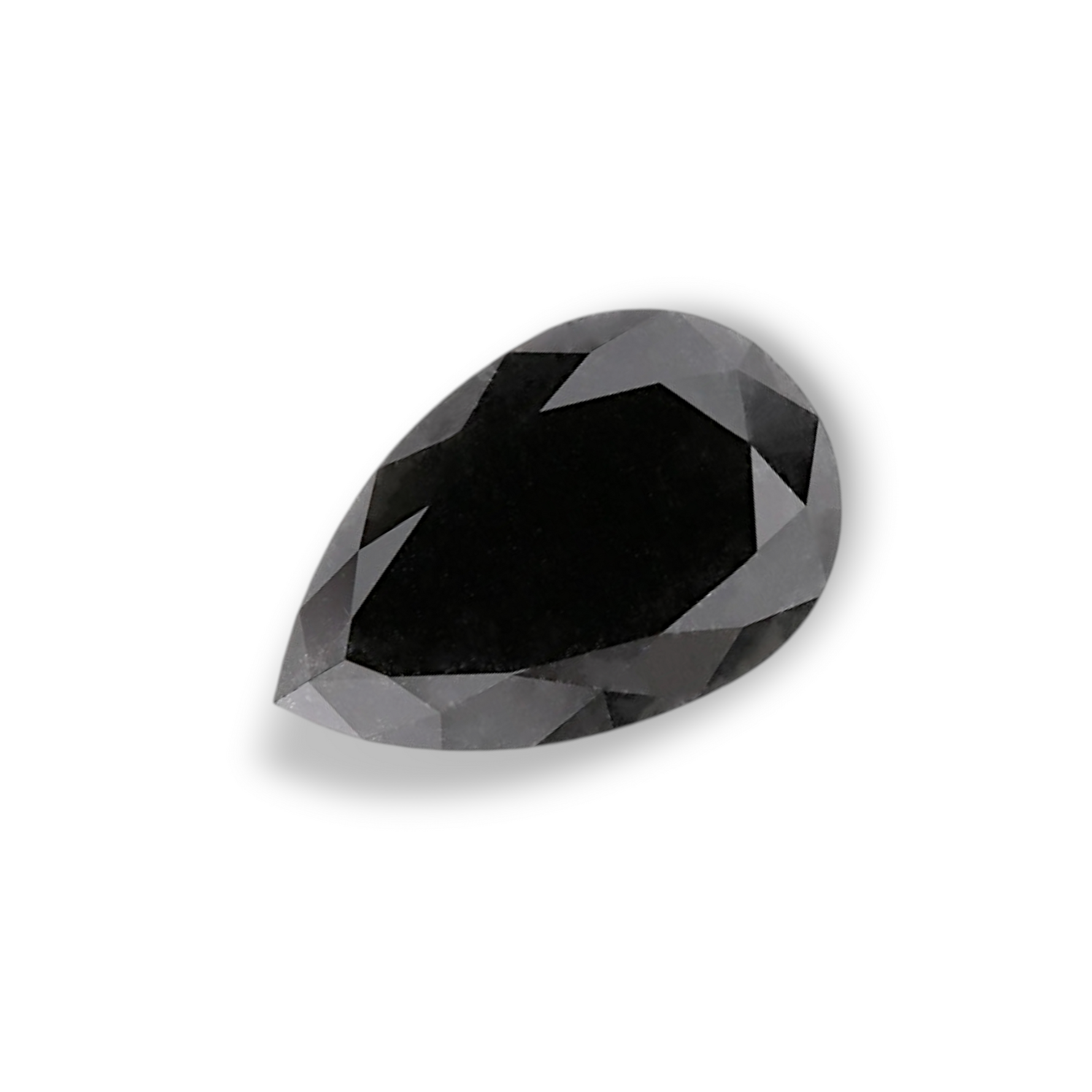 3.26 Carat Natural Black Pear Diamond GIA