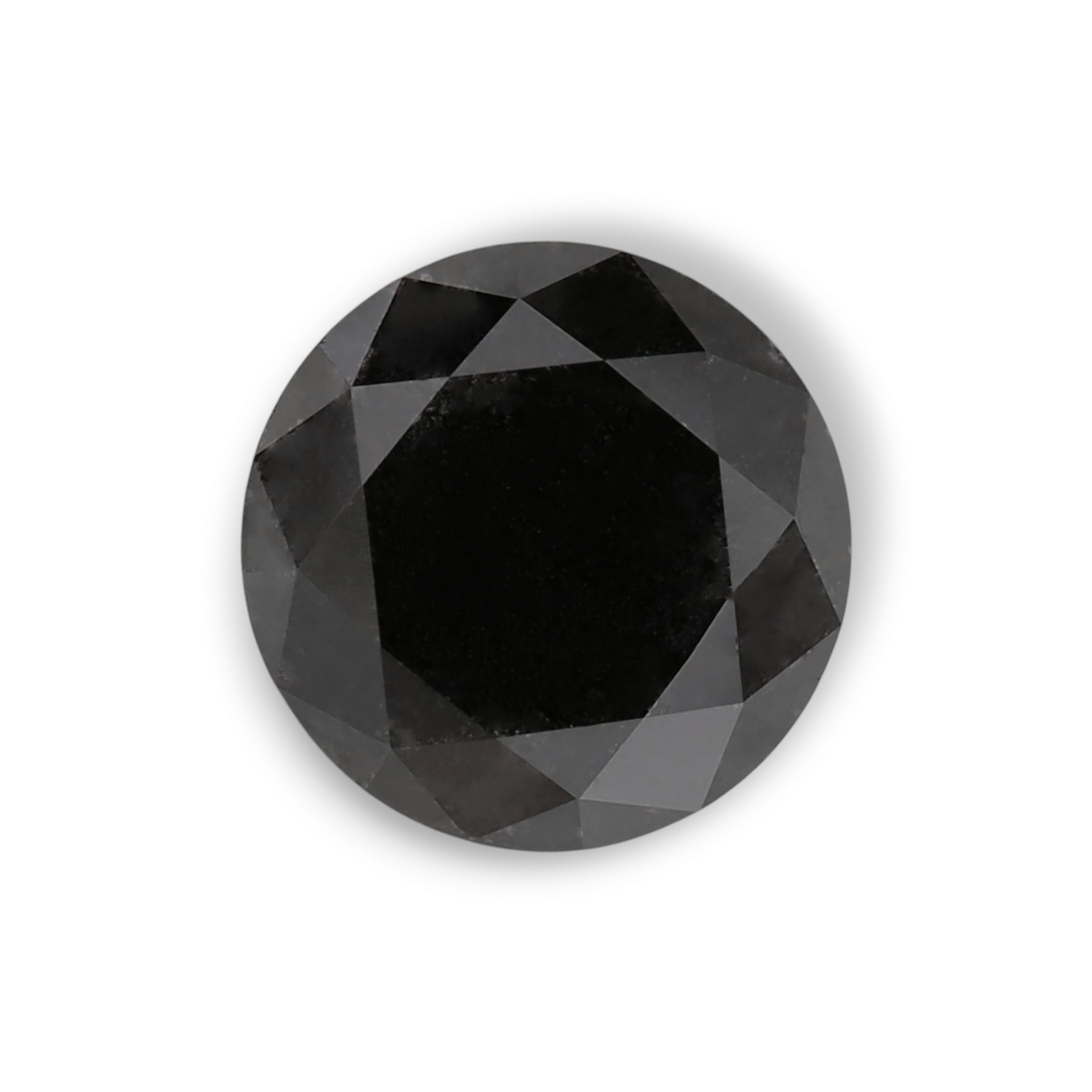 2 Carat Natural Black Round Diamond GIA