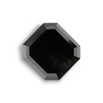 2.58 Carat Natural Black Sq emerald Diamond GIA