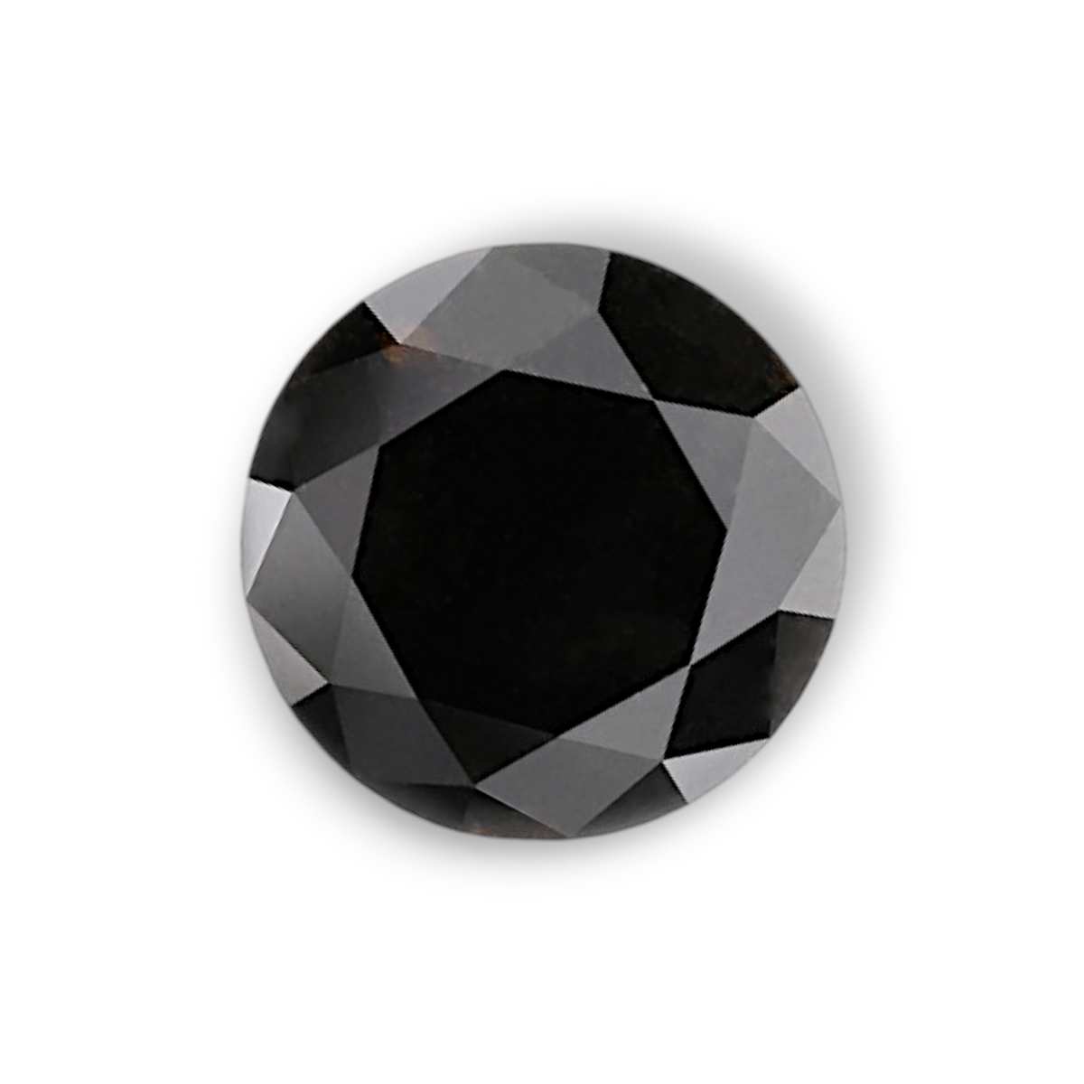 2.27 Carat Natural Black Round Diamond GIA