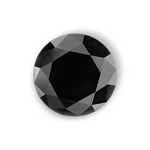 2.27 Carat Natural Black Round Diamond GIA