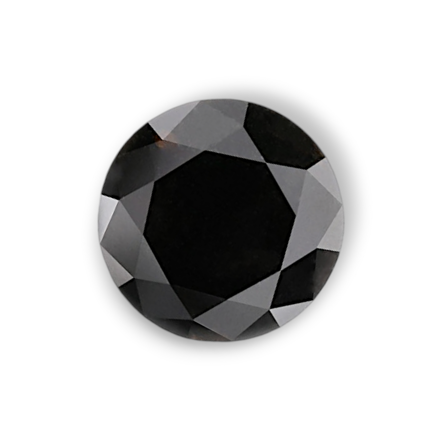 2.27 Carat Natural Black Round Diamond GIA