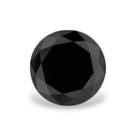 1.76 Carat Natural Black Round Diamond GIA