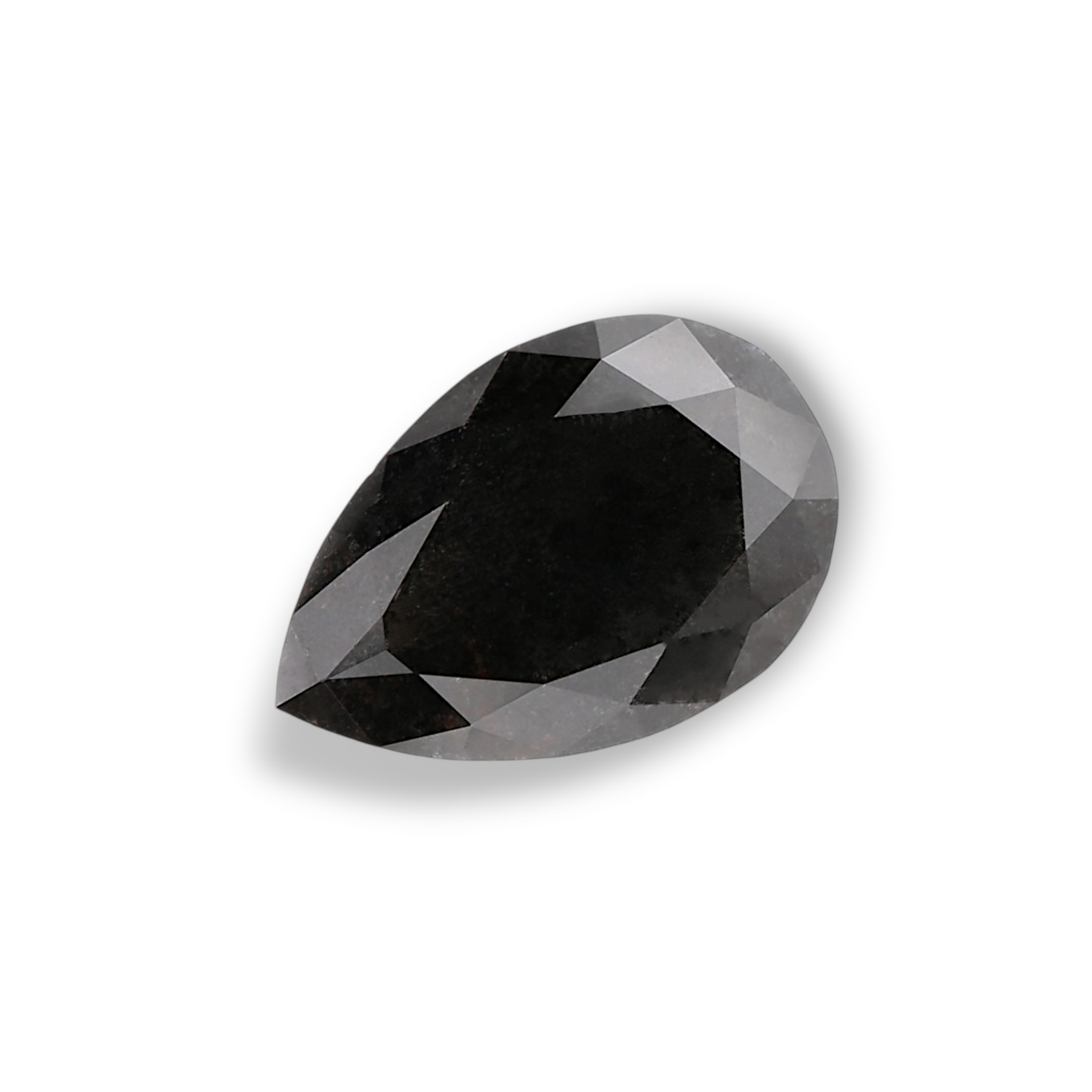2.22 Carat Natural Black Pear Diamond GIA