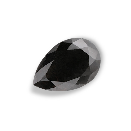 2.22 Carat Natural Black Pear Diamond GIA