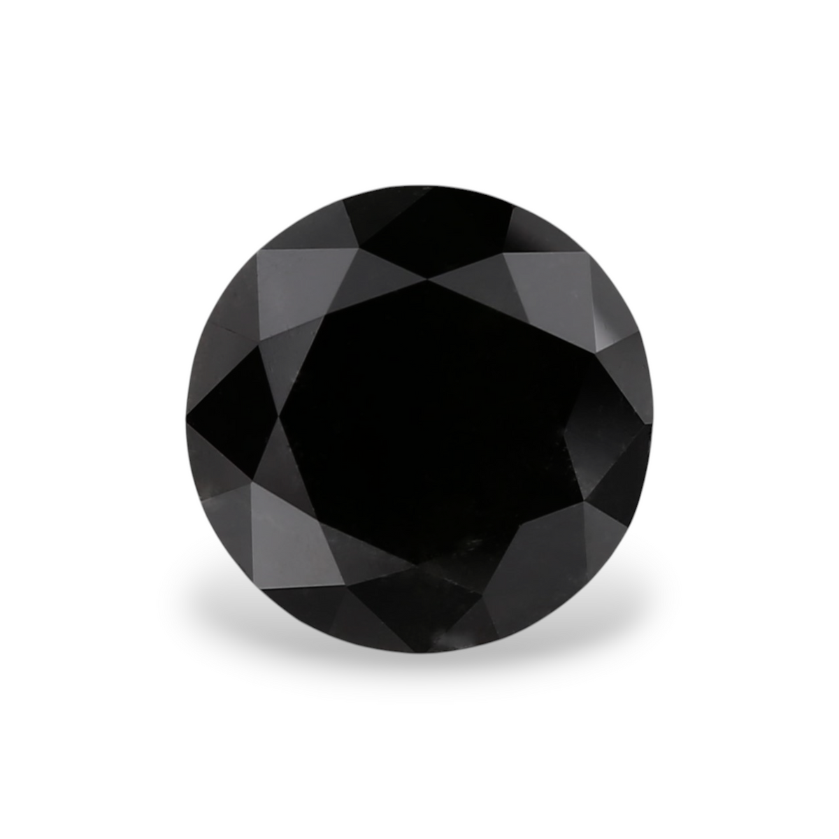1.42 Carat Natural Black Round Diamond GIA