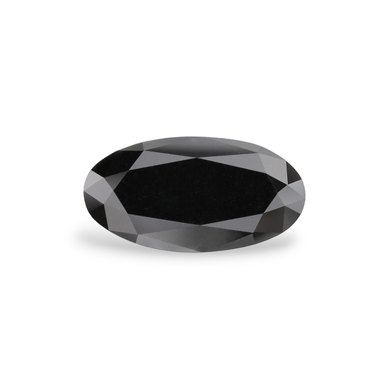 1.77 Carat Natural Black Oval Diamond GIA