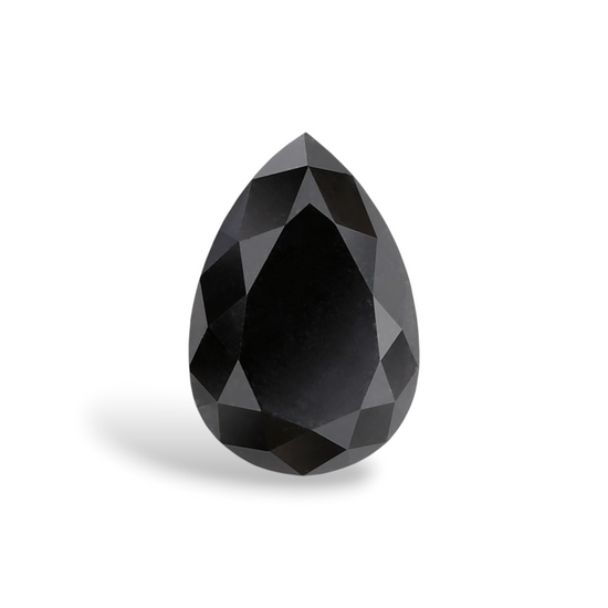 1.04 Carat Natural Black Pear Diamond GIA