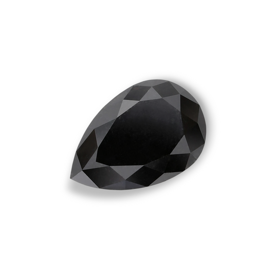 1.04 Carat Natural Black Pear Diamond GIA