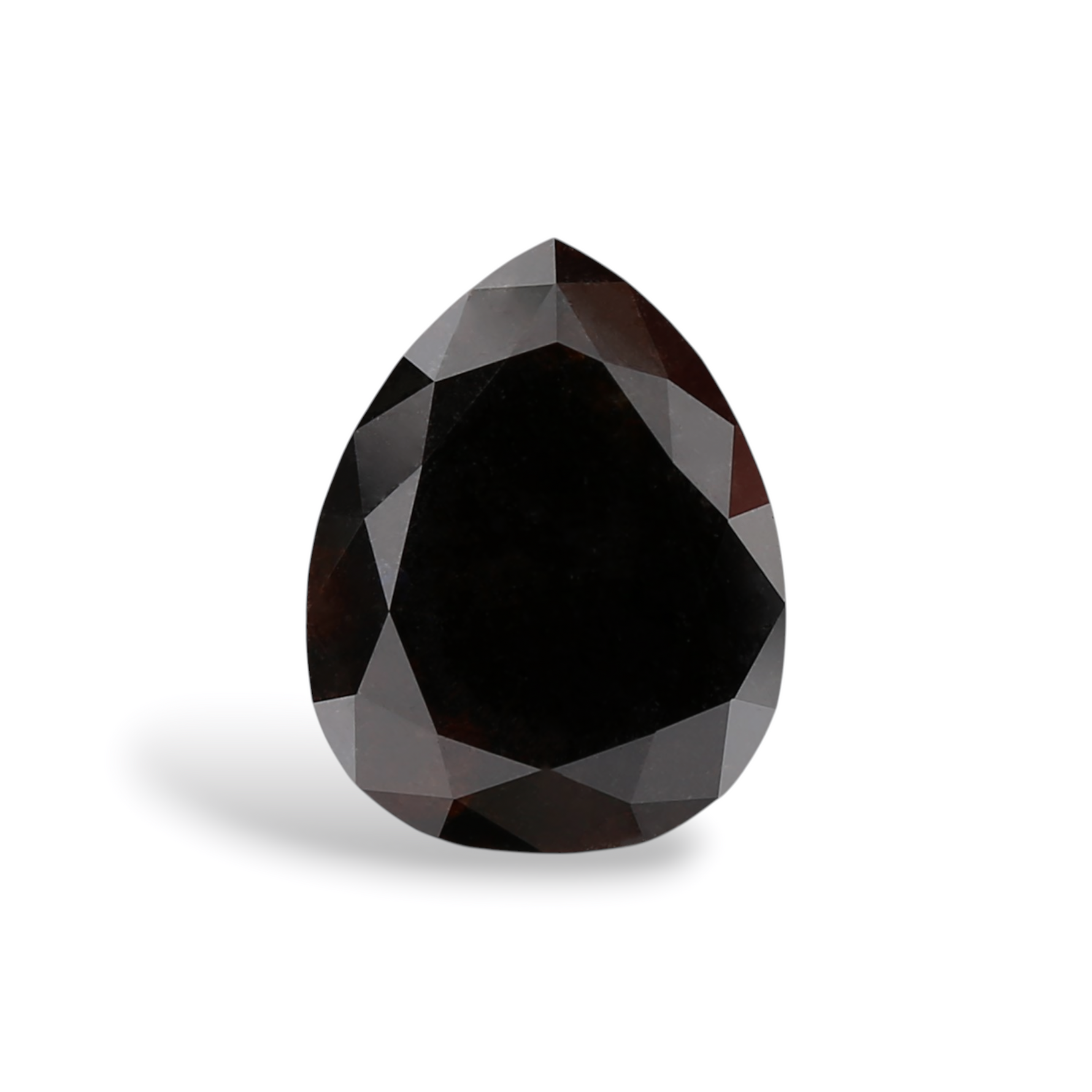1.53 Carat Natural Black Pear Diamond GIA