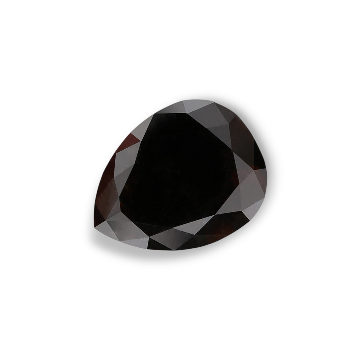 1.53 Carat Natural Black Pear Diamond GIA