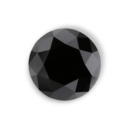 1.05 Carat Natural Black Round Diamond GIA
