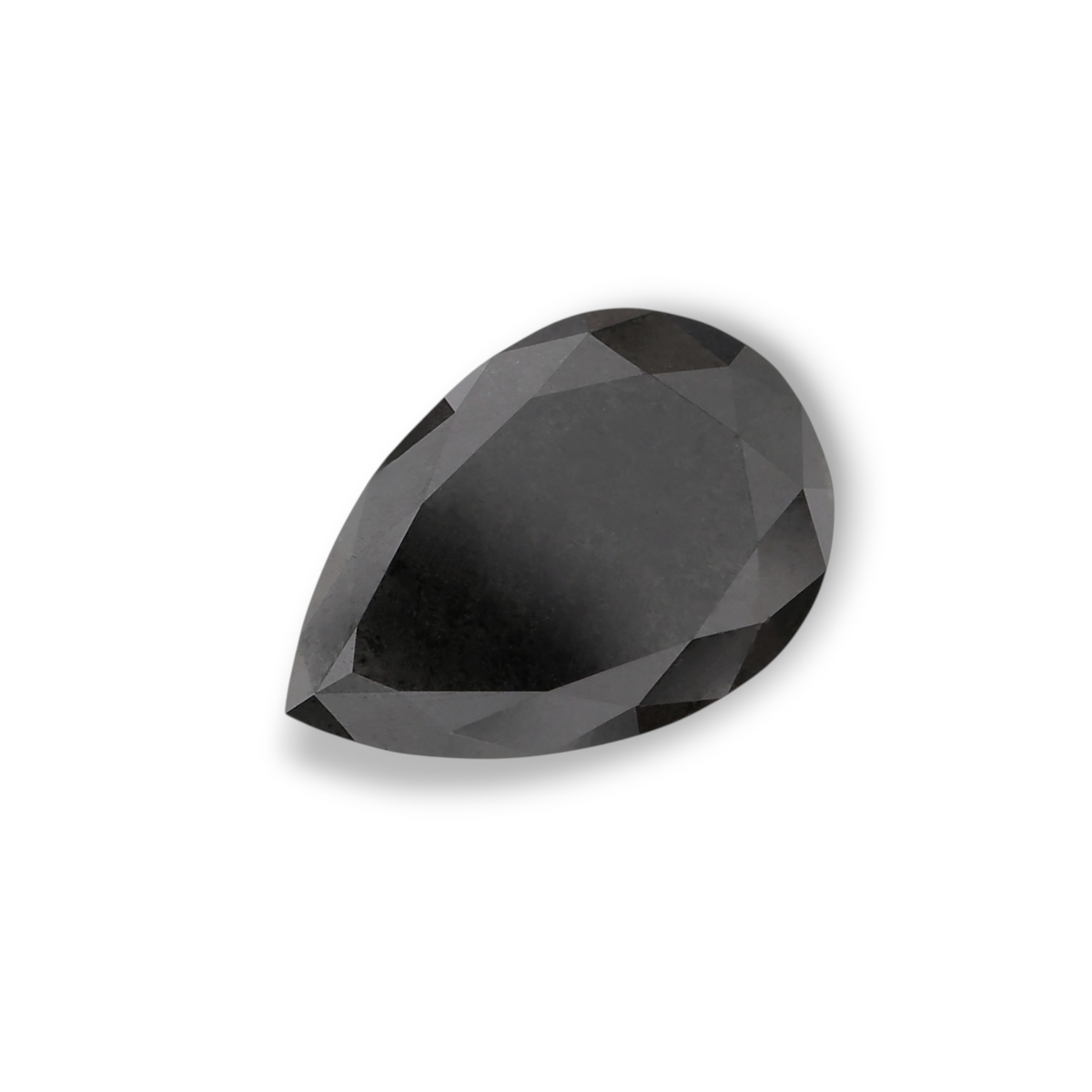 1.92 Carat Natural Black Pear Diamond GIA