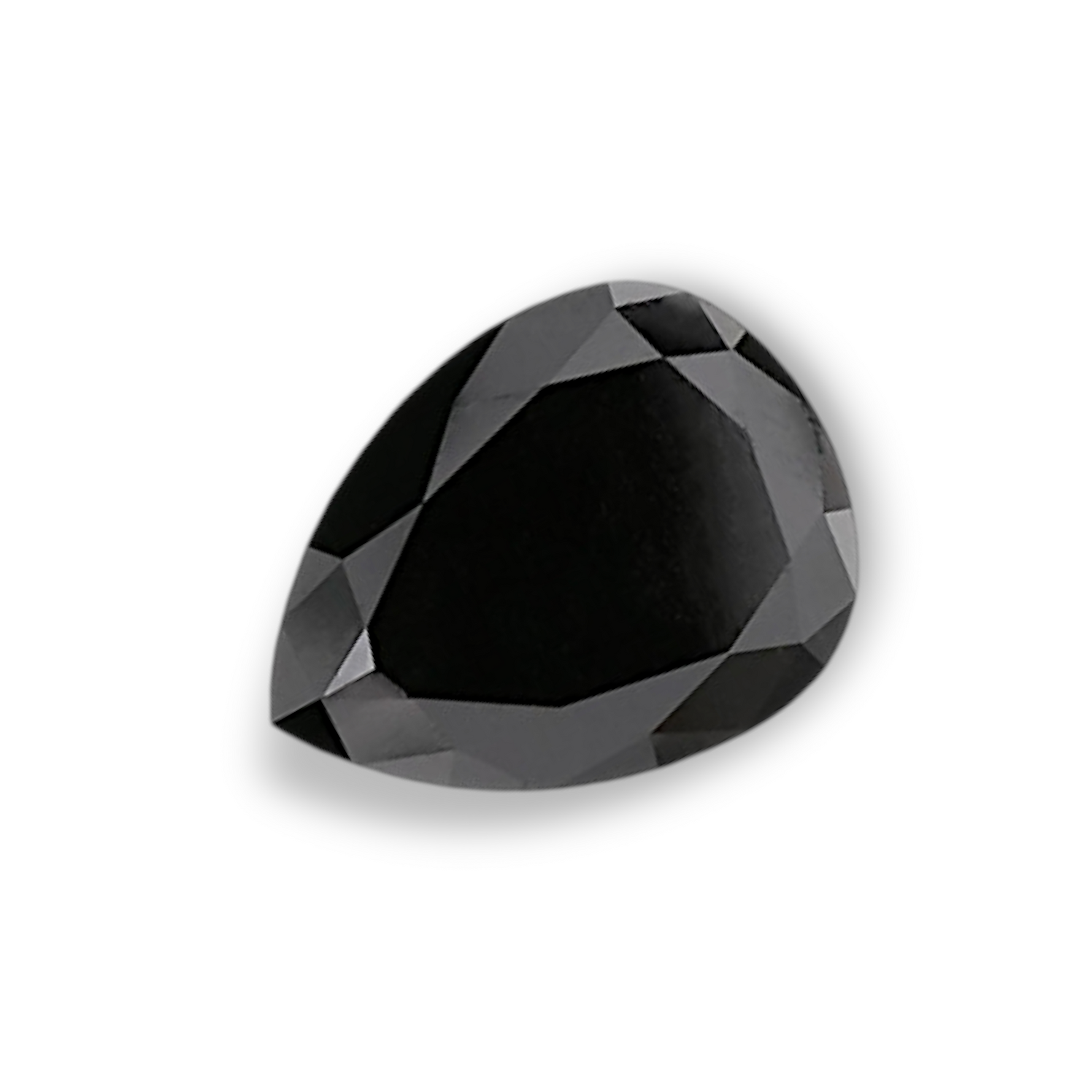 2.59 Carat Natural Black Pear Diamond GIA