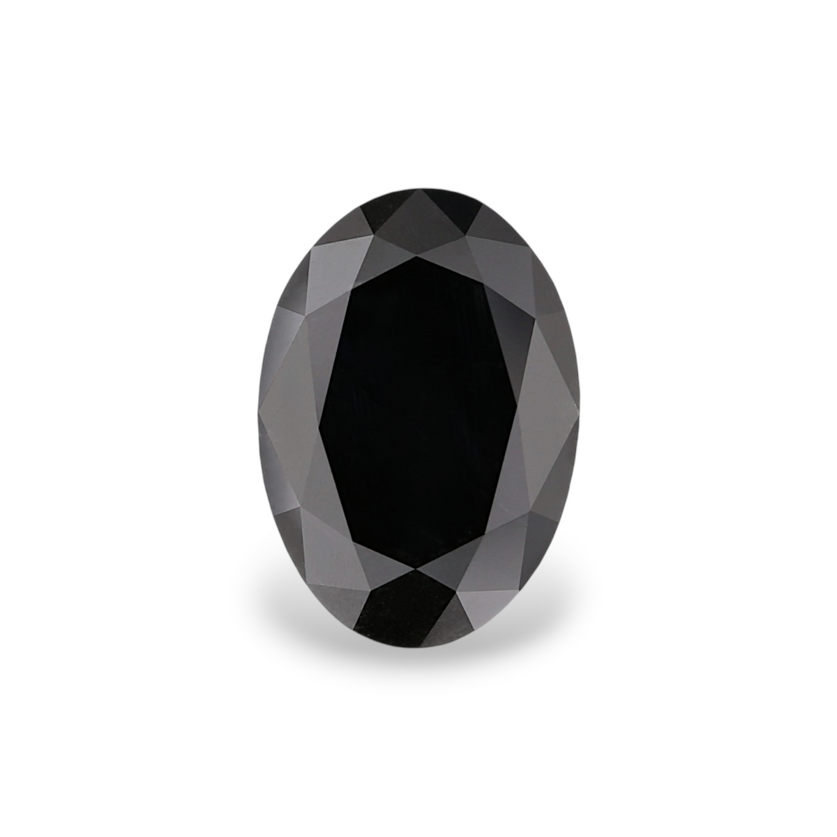 3.35 Carat Natural Black Oval Diamond GIA