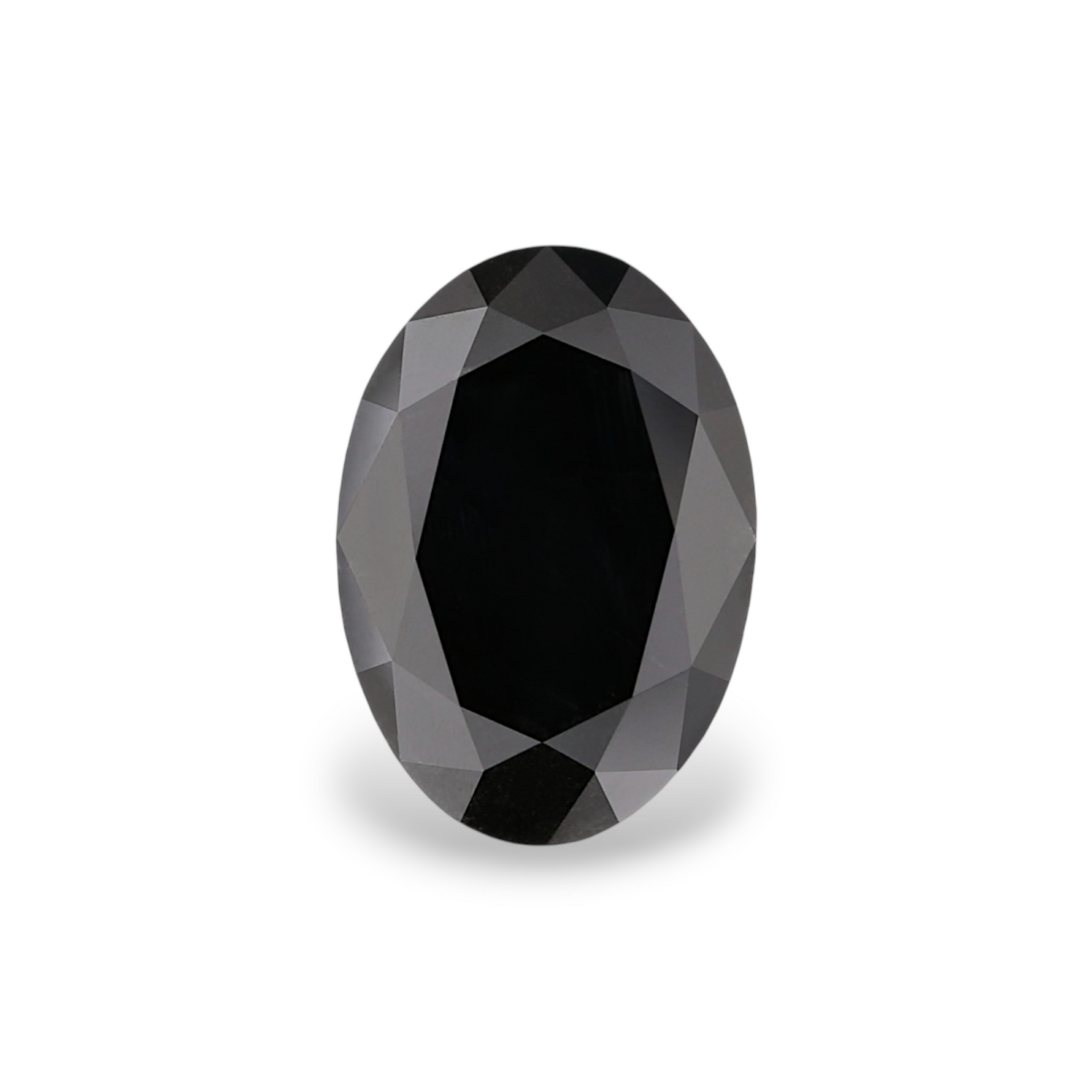 3.35 Carat Natural Black Oval Diamond GIA