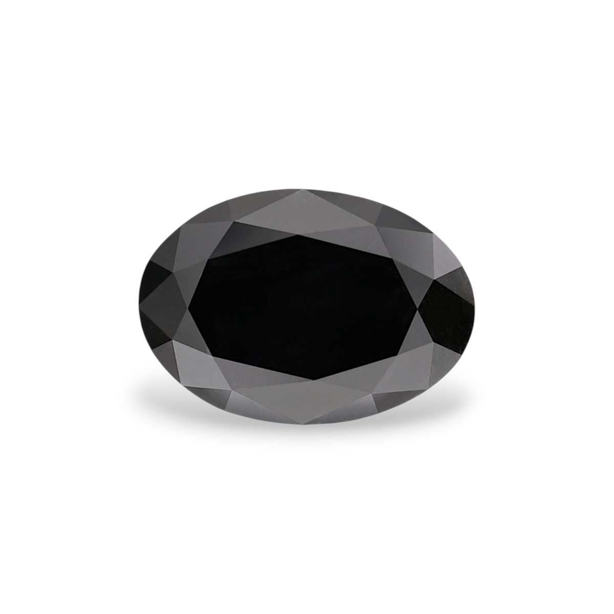 3.35 Carat Natural Black Oval Diamond GIA
