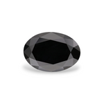 3.35 Carat Natural Black Oval Diamond GIA