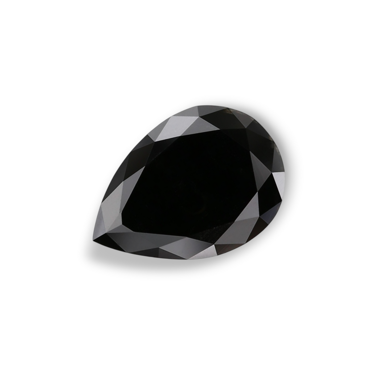 1.11 Carat Natural Black Pear Diamond GIA