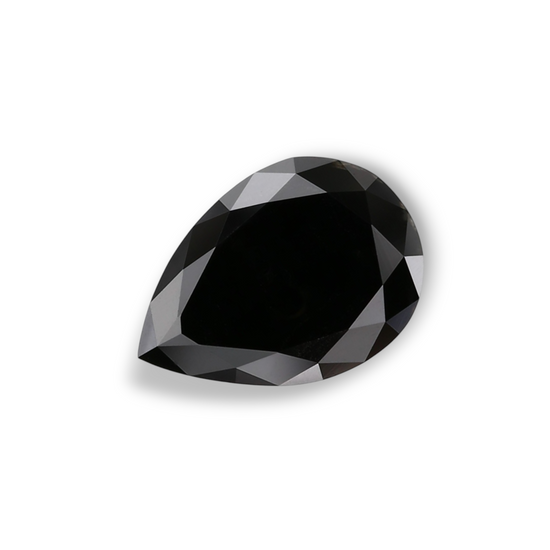1.11 Carat Natural Black Pear Diamond GIA