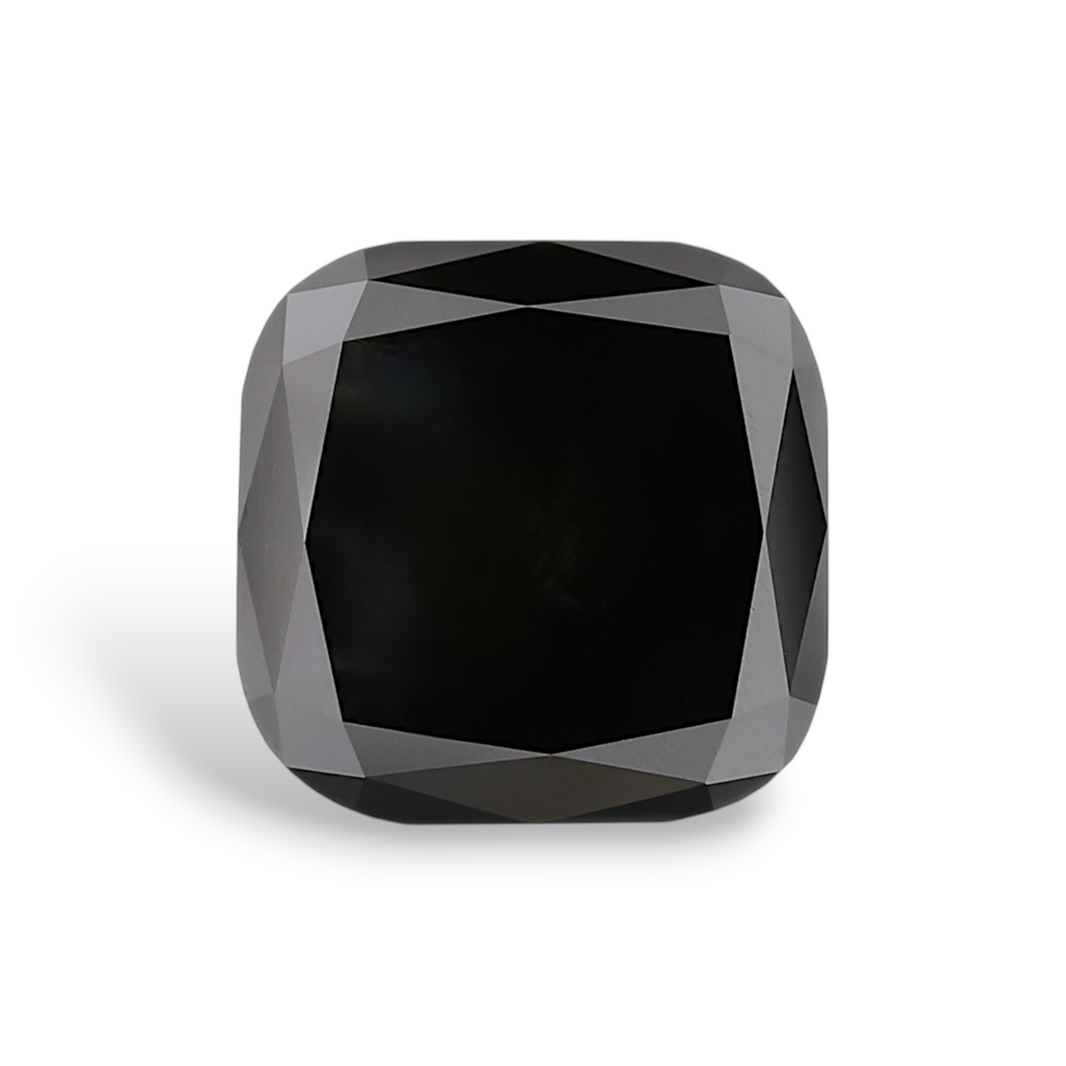 3.11 Carat Natural Black Cushion Diamond GIA