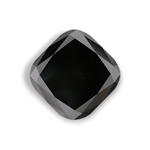 3.11 Carat Natural Black Cushion Diamond GIA