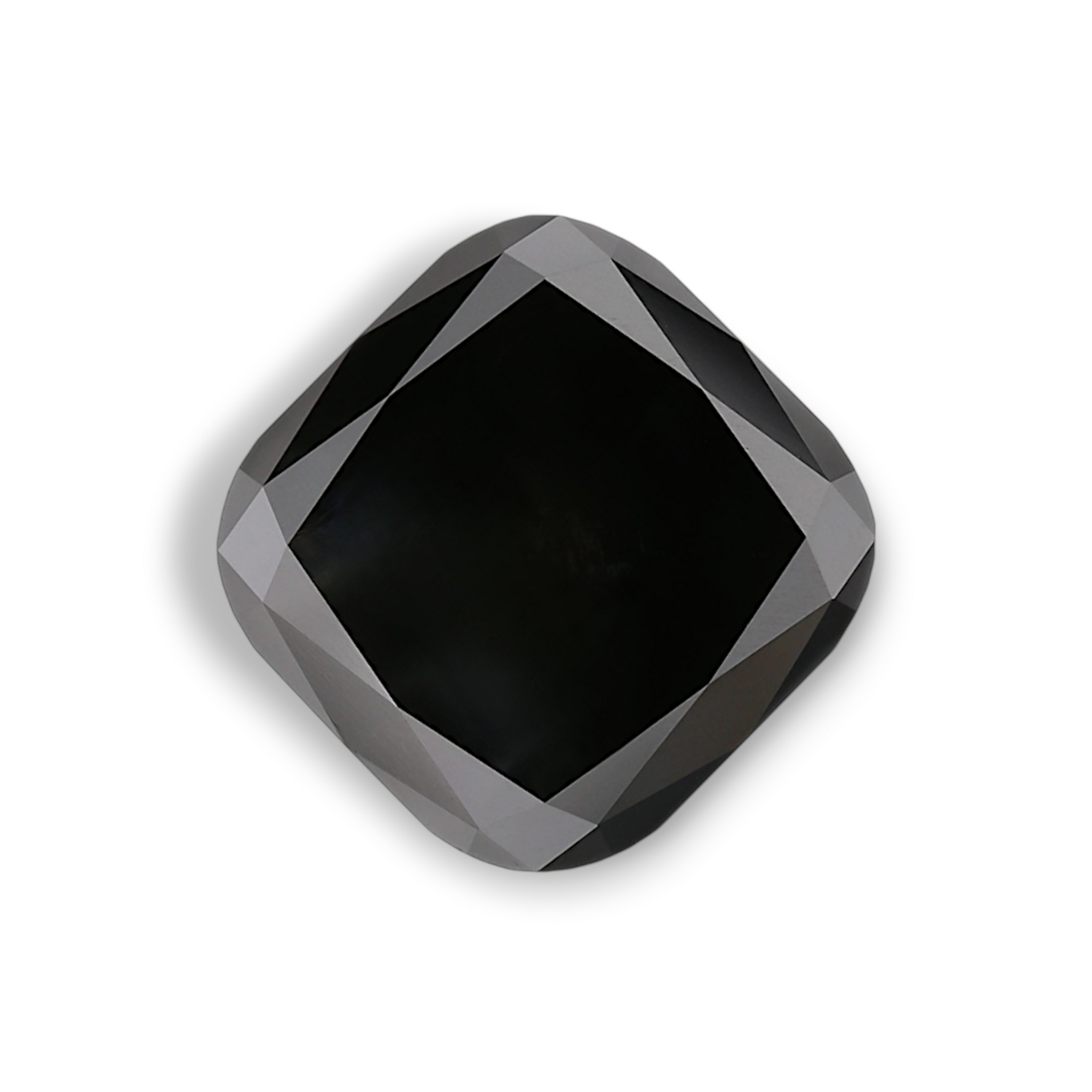 3.11 Carat Natural Black Cushion Diamond GIA