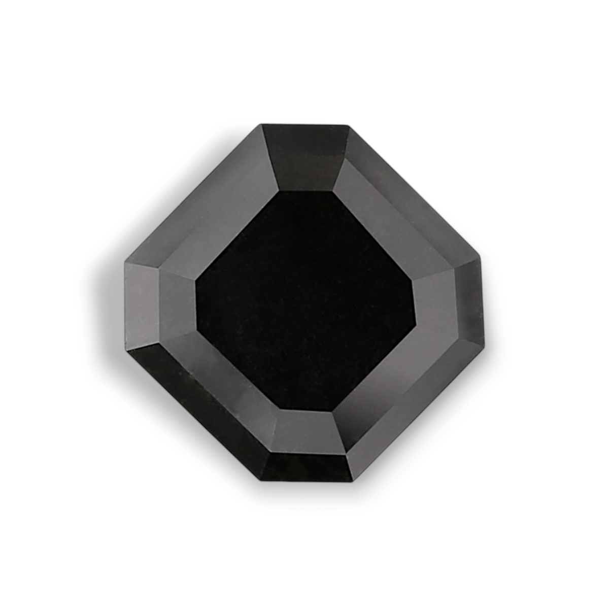 2.68 Carat Natural Black Sq emerald Diamond GIA