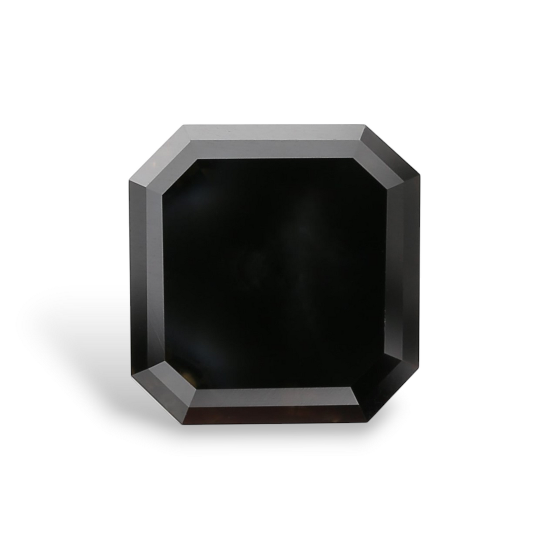 1.62 Carat Natural Black Sq emerald Diamond GIA