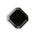 1.62 Carat Natural Black Sq emerald Diamond GIA