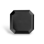 1.59 Carat Natural Black Sq emerald Diamond GIA