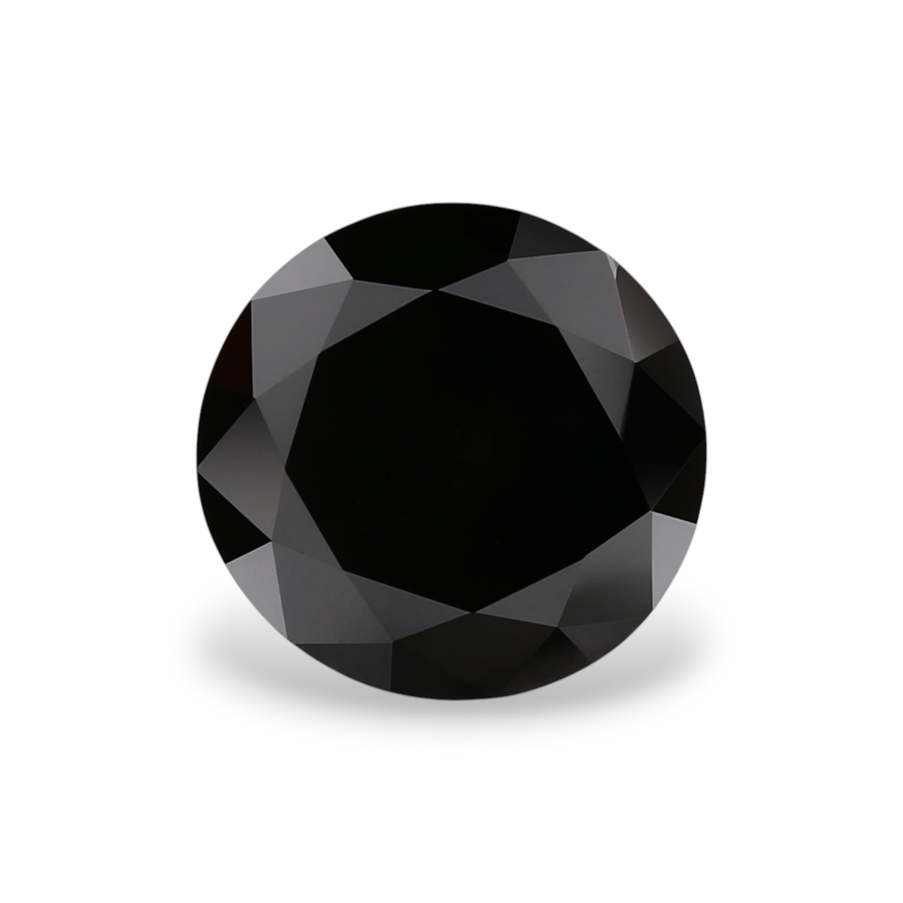 1.7 Carat Natural Black Round Diamond GIA