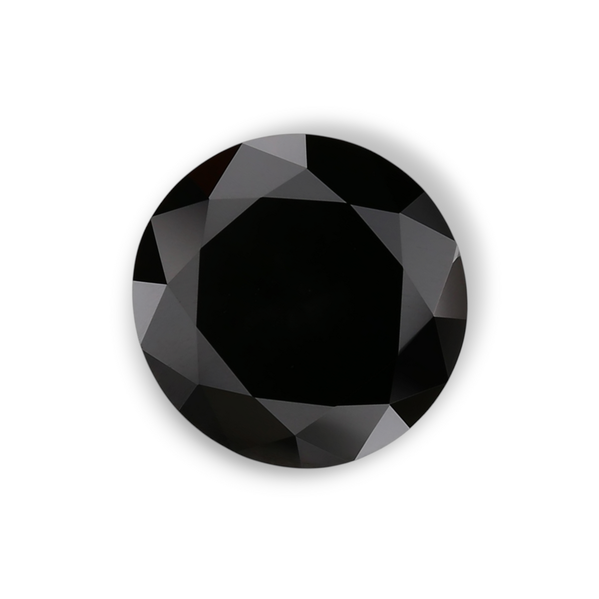 1.7 Carat Natural Black Round Diamond GIA