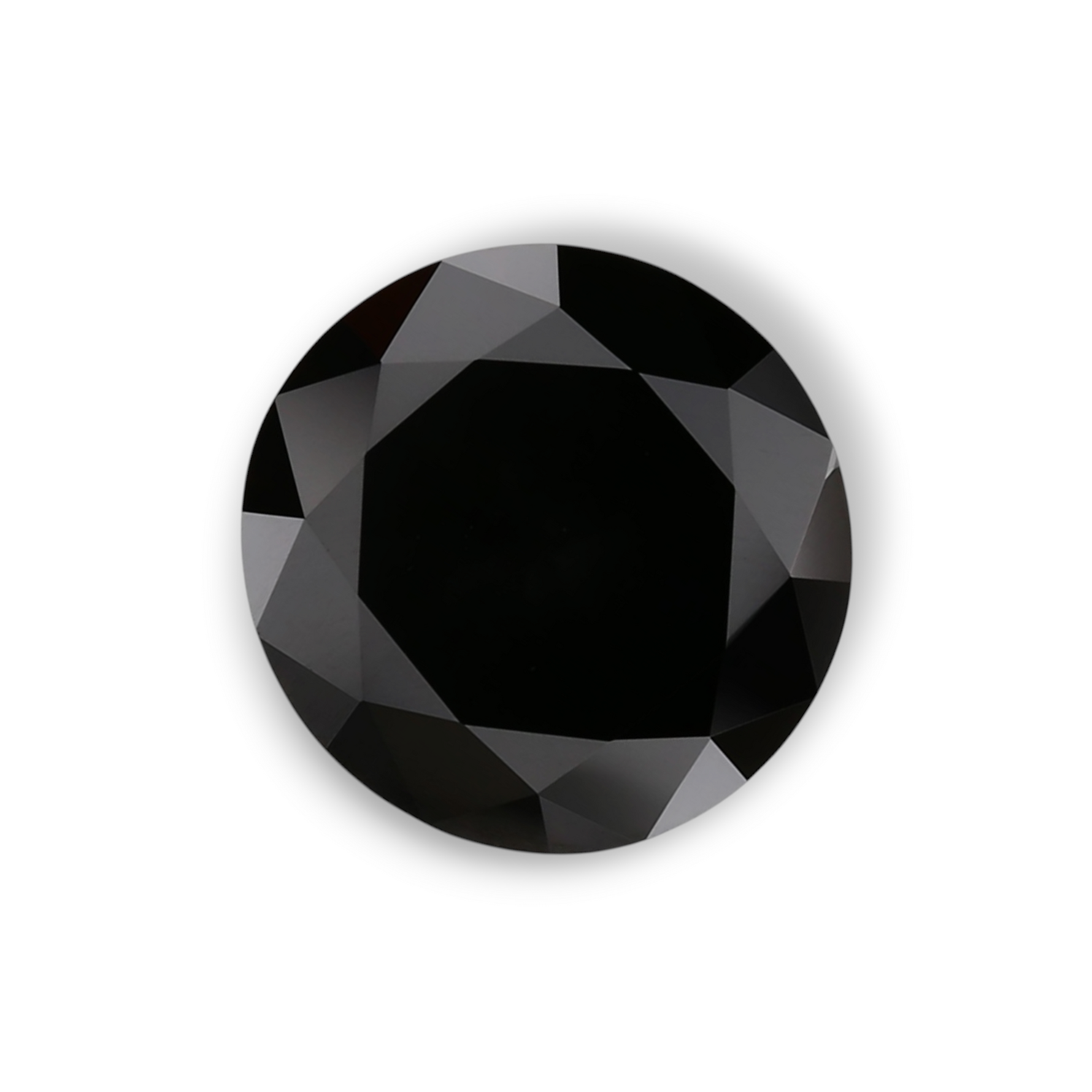 1.7 Carat Natural Black Round Diamond GIA