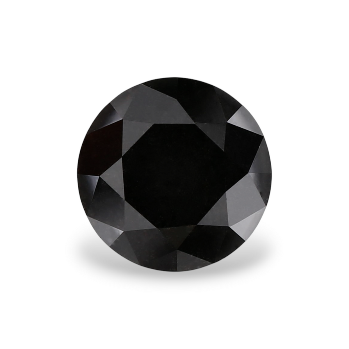 1.12 Carat Natural Black Round Diamond GIA