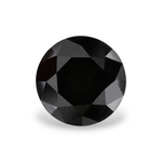 1.12 Carat Natural Black Round Diamond GIA