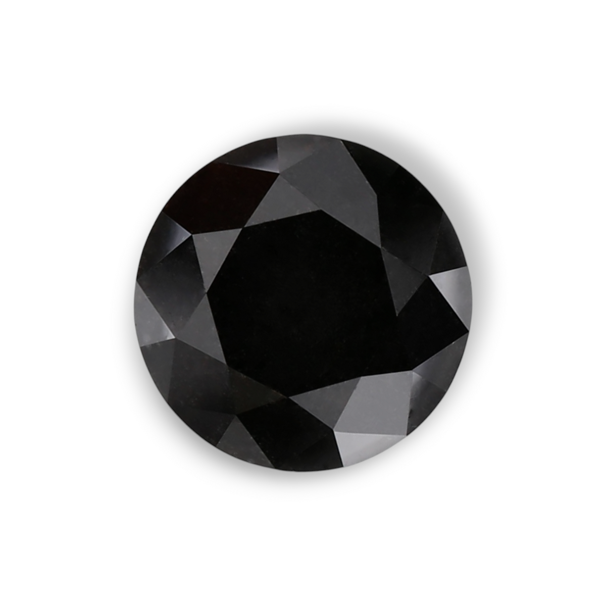 1.12 Carat Natural Black Round Diamond GIA