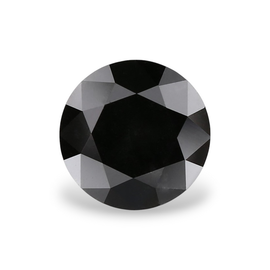 1.02 Carat Natural Black Round Diamond GIA
