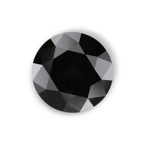 1.02 Carat Natural Black Round Diamond GIA
