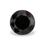 1.37 Carat Natural Black Round Diamond GIA